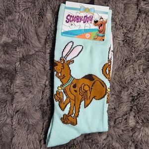 Scooby-Doo Mens Easter Bunny Ears Crew Socks Mint Green Shoe Size 6-12 NEW
